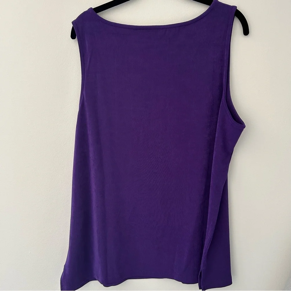 Chico's Travelers™ Side Slit Tank Midnight Orchid XL - Picture 2 of 6